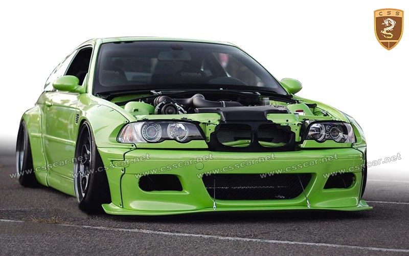 BMW 3 E36 E46 rocket bunny FRP wide body kits