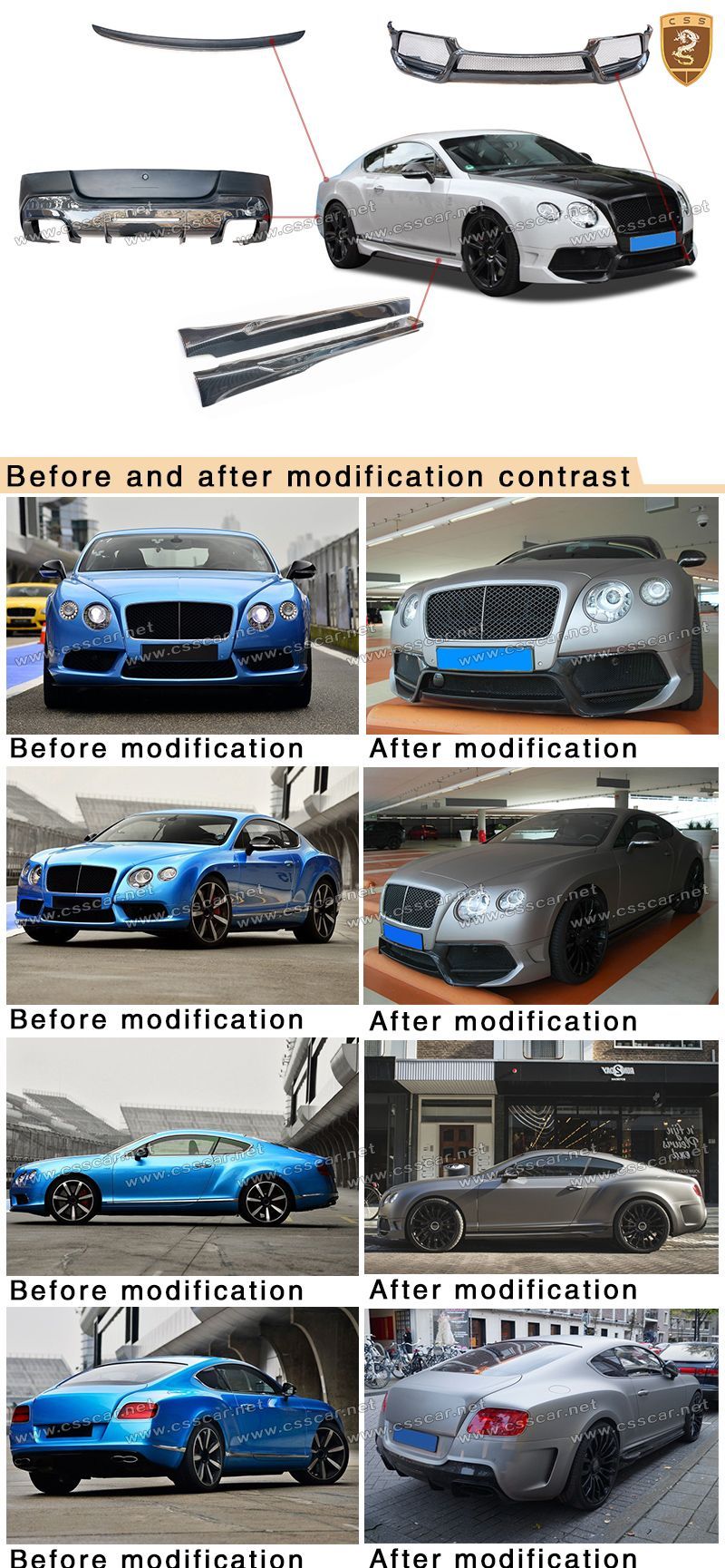2012 2016 Bentley Continental Gt Vorsteiner Big Body Kits