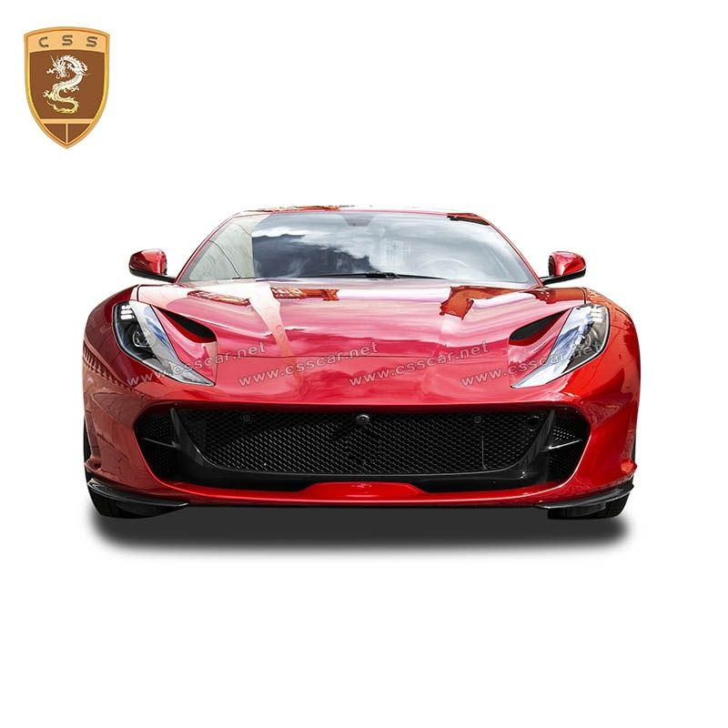 Ferrari 812 carbon fiber OEM front bumper wrap angle