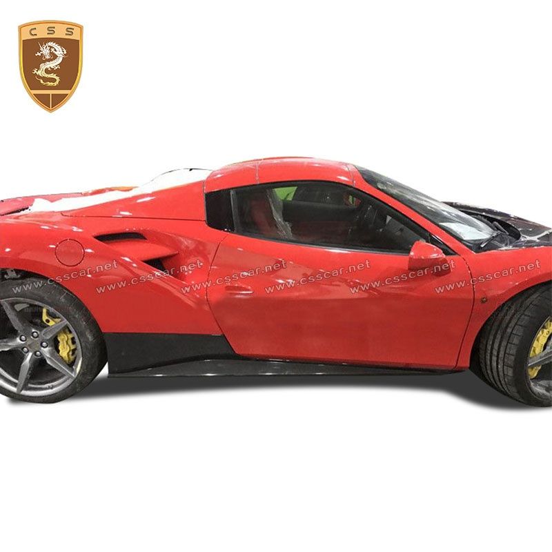 Ferrari 488 OEM side skirts style 2