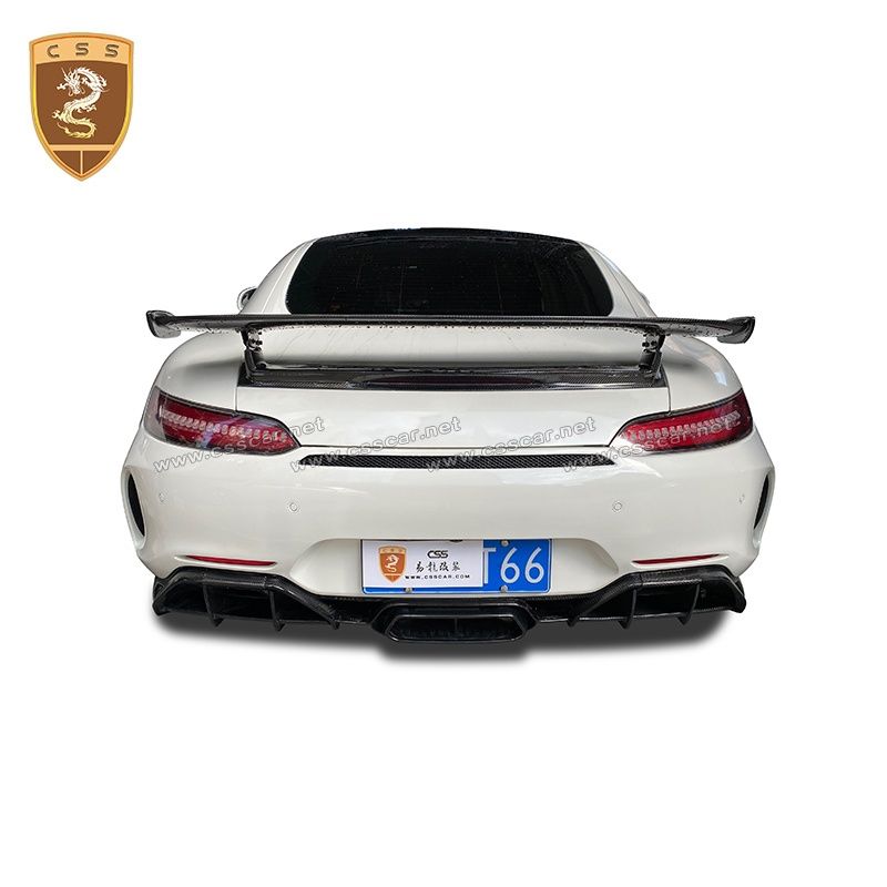 Benz AMG GT GTR rear bumper assembly with carbon fiber exhaust tips