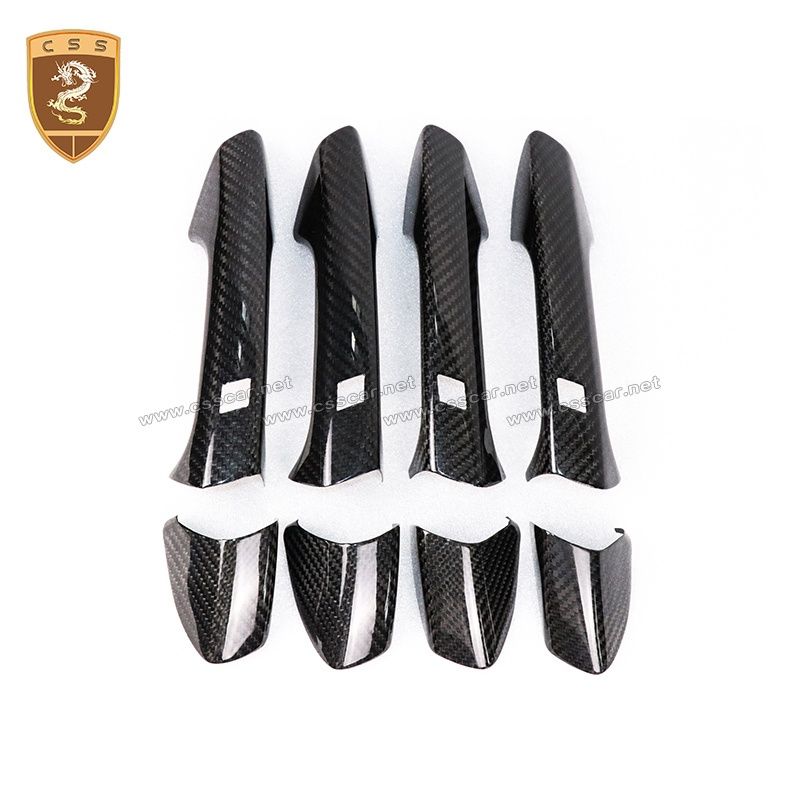 Benz C class W204 carbon fiber door handles cover with four smart keyholes