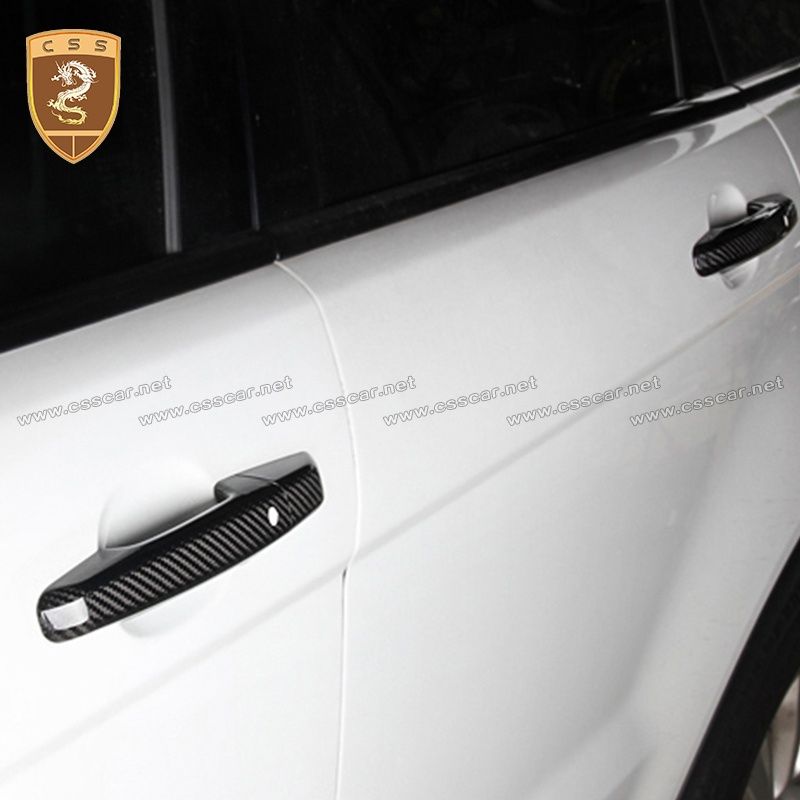 2014 up LAND ROVER carbon fiber door handle with four smart keyholes for Discoverer4 5 Evoque Freelander Range rover