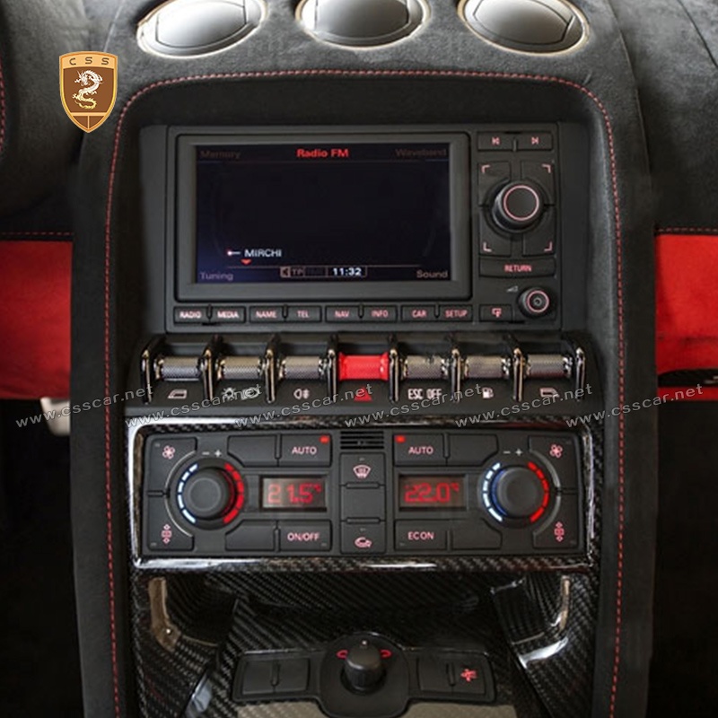 Lamborghini Gallardo LP560 LP570 modified carbon fiber replacement car air conditioner control panel