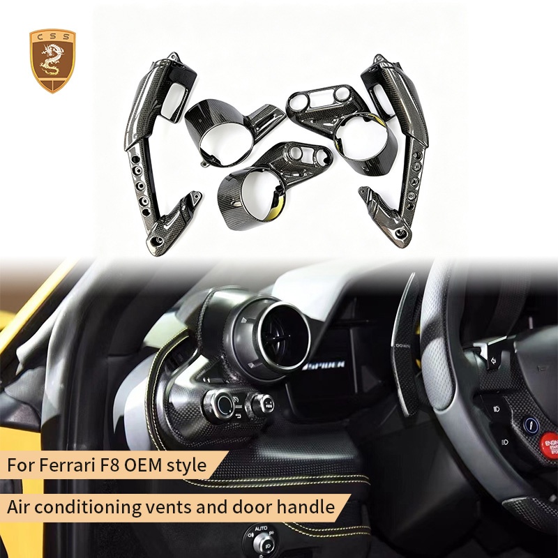 For Ferrari F8 OEM style Air conditioning vents and door handle