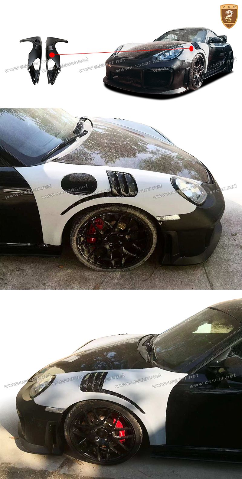PORSCHE 987.2 Cayman RS fenders