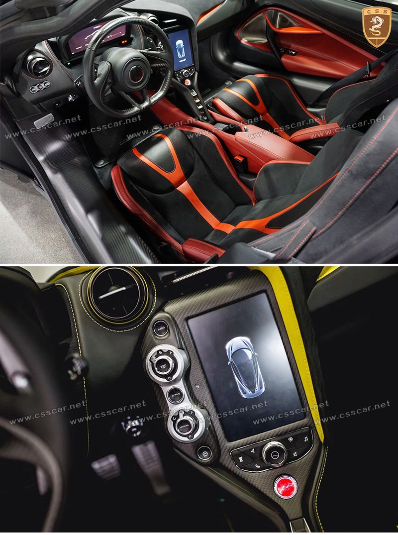 McLaren 720S dry carbon fiber interior