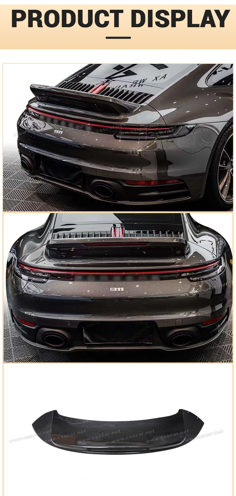 For Porsche 992 SC spoiler