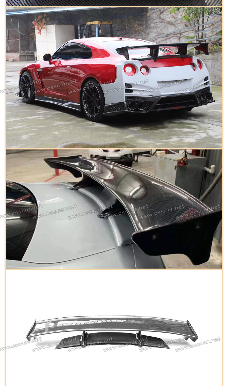 For Nissan GTR topsecret style Rear spoiler