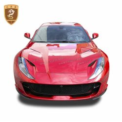 Ferrari 812 carbon fiber OEM front bumper wrap angle