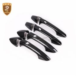 Benz C class W204 carbon fiber door handles cover with four smart keyholes