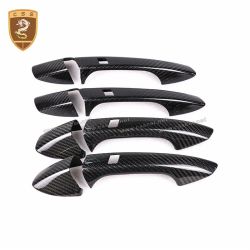 Benz C class W204 carbon fiber door handles cover with four smart keyholes