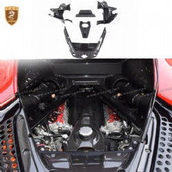 Ferrari SF90 dry carbon fiber engine interior