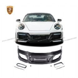 Porsche 992 Carrera modified techart dry carbon fiber front bumper