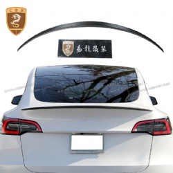 Tesla model Y modified performance spoiler