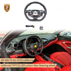 For Ferrari 458 488 F8 812 GTC4 california california T FF F12 LED carbon fiber Steering wheel