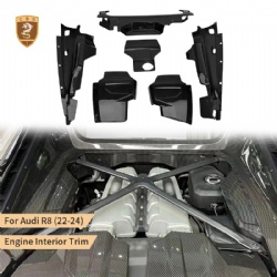 For Audi R8 22-24 dry carbon engine interior