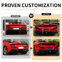 For Ferrari F8 Spider Update MSY Style Rear Spoiler