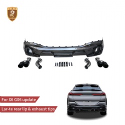 BM173 For BMW X6 G06 update Lar-te rear lip & vertical exhaust tips