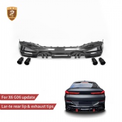 BM173-1 For BMW X6 G06 update Lar-te rear lip & quad horizontal exhaust tips